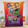 Nice Marvel SuperHero Avengers Skull Friends Birthday Cute Blanket Fleece Customized Blanket