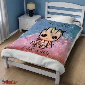 Alternative view of Nice Marvel SuperHero Baby Groot And Friends Birthday Cute Blanket Fleece Customized Blanket
