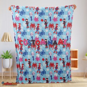 Nice Marvel Superhero Spidey And His Amazing Friends Birthday Cute Blanket Fleece Customized Blanket