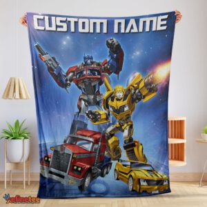 Nice Optimus Prime And Bumblebee Transformers Movie Blanket Customize Blanket