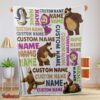 Nice Personalized Masha And The Bear Blanket Fleece Customized Blanket