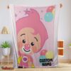 Nice Pink Plim Plim Love Blanket Fleece Customized Blanket