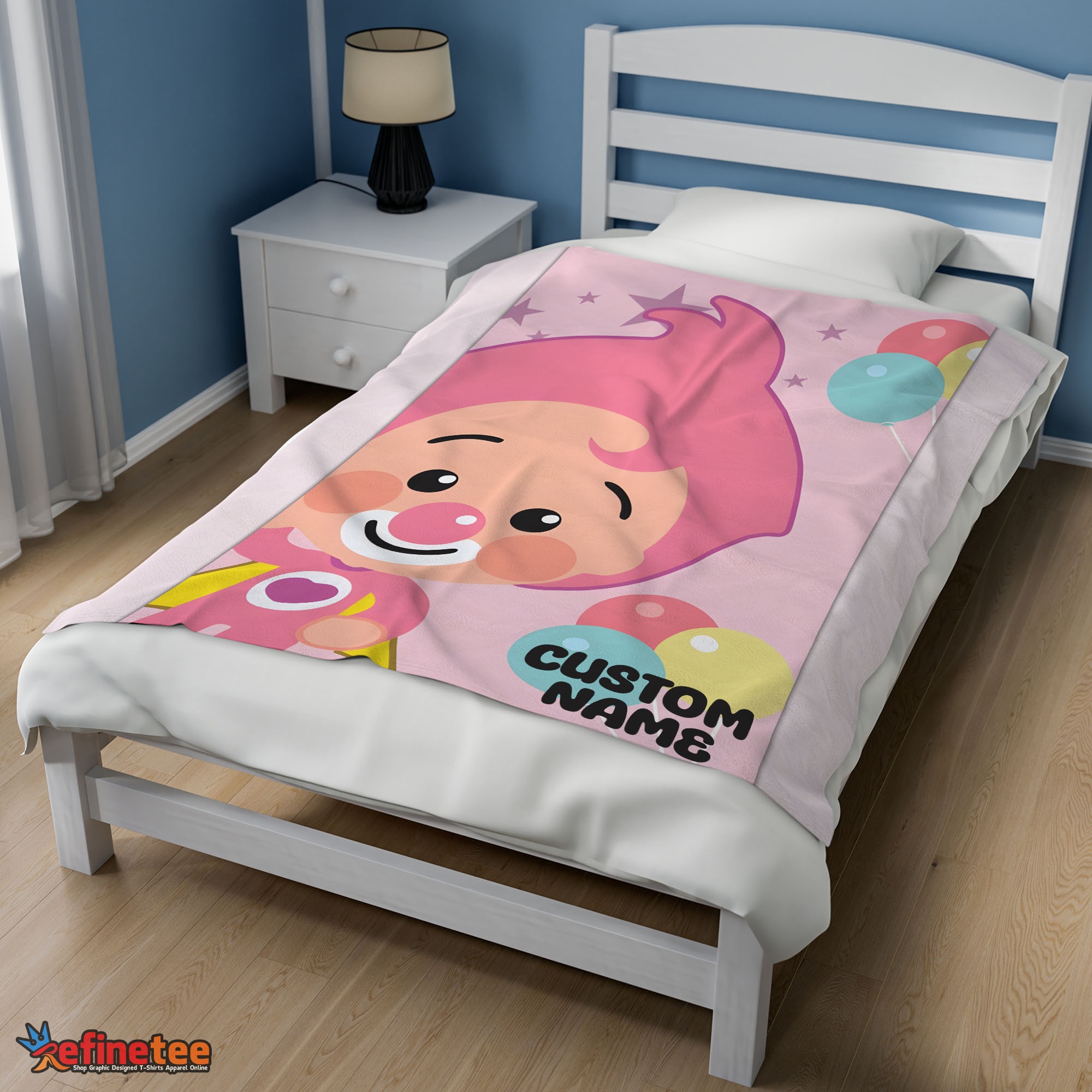 Nice Pink Plim Plim Love Blanket Fleece Customized Blanket - Image 3