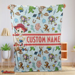 Nice Pixar Toy Story Cowgirl With All Friends Blanket Fleece Customized Blanket