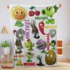 Nice Pretty Plants Vs Zombies Characters Blanket Fleece Customized Blanket