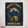 Nice Pretty Vintage Camping Blanket Fleece Customized Blanket
