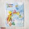 Nice Rainbow Care Bears Character Sky Blanket Fleece Customized Blanket