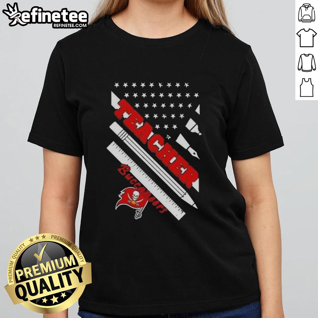 Nice-Tampa-Bay-Buccaneers-Football-X-Teacher-American-Flag-Ladies-Tee