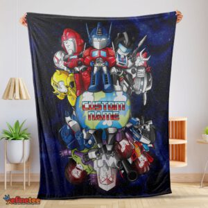 Nice Transformers Team Chibi Cute Fleece Blanket Customize Blanket