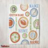 Nice Types Of Sports Balls Blanket Fleece Customized Blanket