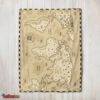 Nice Vintage Pirate World Map Sepia Nautical Adventure Blanket Fleece Blanket