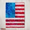 Nice Watercolor American Flag Distressed USA Patriotic Blanket Fleece Blanket