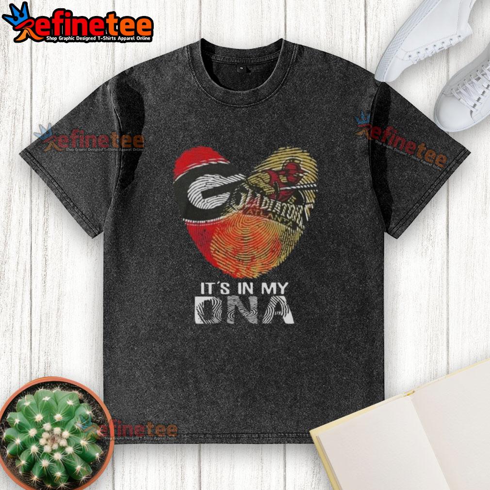Official-Georgia-City-Sports-Bulldogs-X-Atlanta-Gladiator-Its-In-My-DNA-Fingerprint-Heart-Washed-T-Shirt