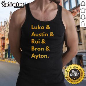 Official Los Angeles Lakers 2025 line-up name tank top featuring team colors and player names for fans.