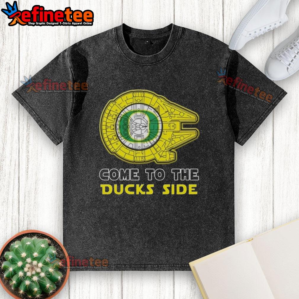 Official Star Wars Come to the Oregon Ducks Side washed t-shirt featuring vibrant graphics and comfortable fit for fans.