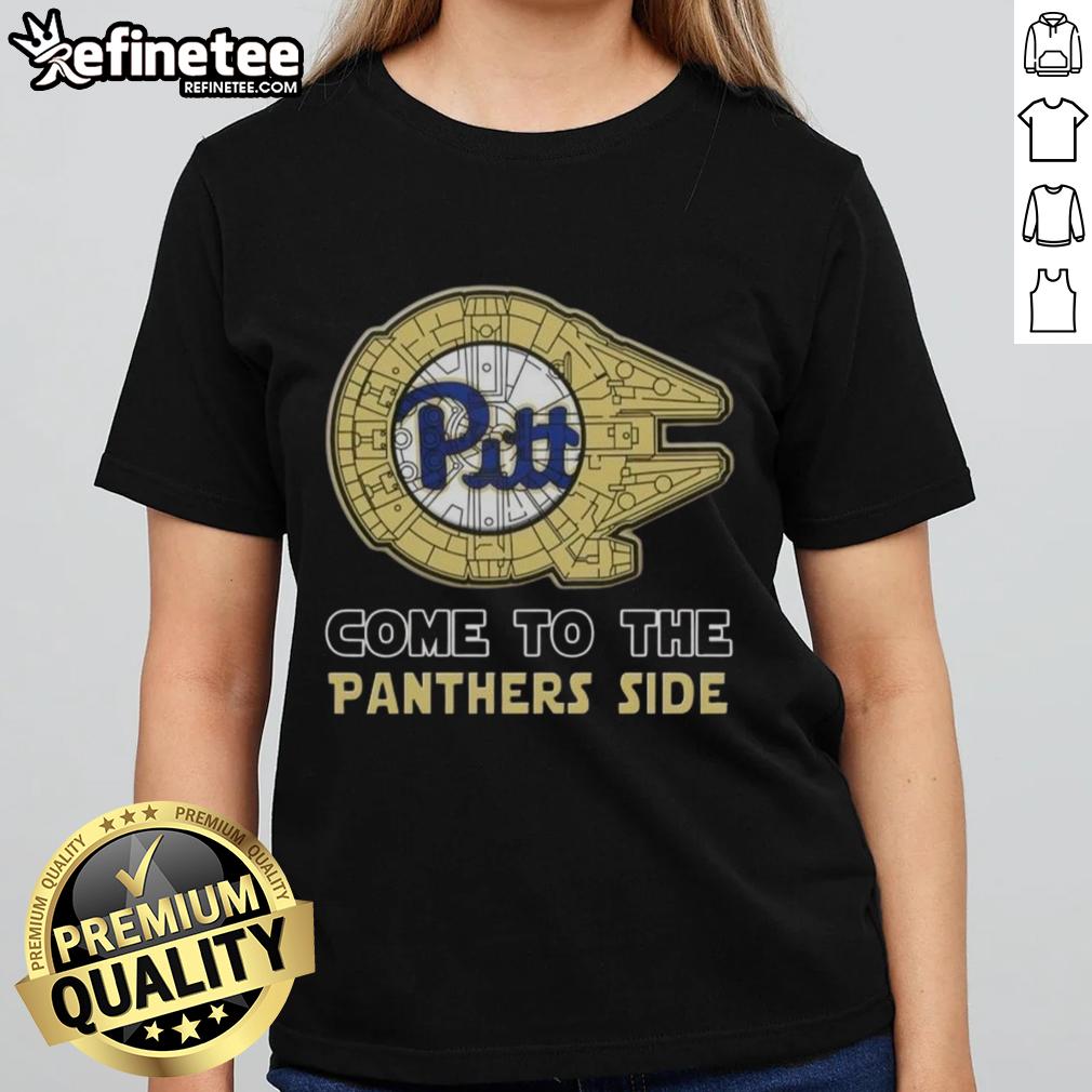 Official Star Wars Come to the Pittsburgh Panthers Side Ladies Tee featuring a stylish design for fans.