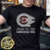 Star Wars themed South Carolina Gamecocks t-shirt featuring iconic characters and team logo, perfect for fans.