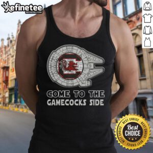 Official Star Wars Come to the South Carolina Gamecocks Side Tank Top featuring a stylish design for fans.