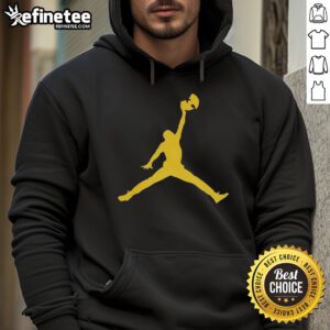 Official Golden Wu-Tang Clan Forever Jumpman logo parody hoodie featuring unique design and vibrant colors.
