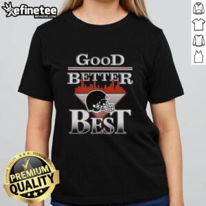 Chicago Bears football ladies tee featuring a helmet and city skyline design, showcasing team spirit and style.