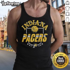 Top Indiana Pacers City Basketball 2025 Six Stars logo tank top featuring vibrant colors and stylish design.