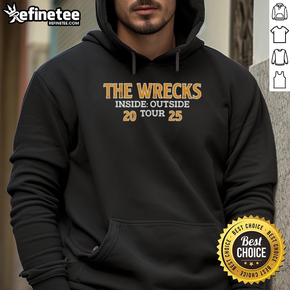 Top Official The Wrecks Inside Our Side Tour 2025 hoodie featuring vibrant design and tour branding for fans.