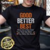 Vintage Chicago Bears T-shirt featuring 'Awesome Good Better Best Never Let It Rest' quote in bold lettering.