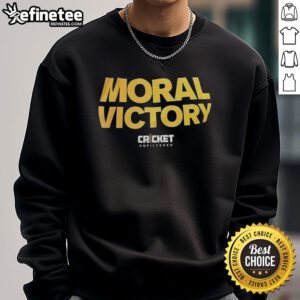 Awesome Moral Victory Cricket Unfiltered Sweatshirt in vibrant colors, perfect for cricket fans and casual wear.
