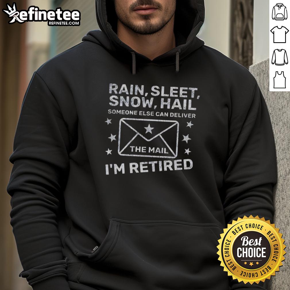 Awesome Rain Sleet Snow Hail hoodie displayed on a mannequin, perfect for staying warm and stylish in all weather.