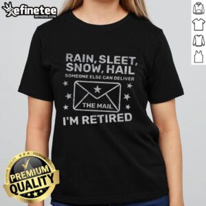 Awesome rain, sleet, snow, and hail graphic on a ladies tee, perfect for weather enthusiasts and stylish comfort.
