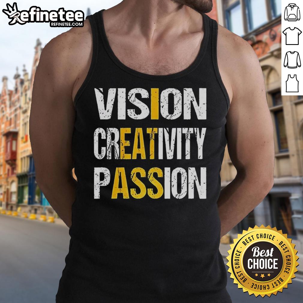 Awesome Vision Creativity Passion Letter Tank Top in vibrant colors, perfect for expressing unique style and artistic flair.