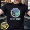 Alt Text: Good New York Jets, Nets, Yankees mashup logo T-shirt showcasing iconic team logos in a stylish design.