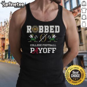 Good Notre Dame Fighting Irish and Alabama Crimson Tide tank top featuring CFP Playoff design for college football fans.