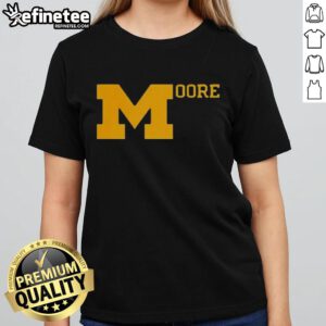 Good Sherrone Moore Michigan Football Ladies Tee, stylish women's shirt featuring team colors and logo.