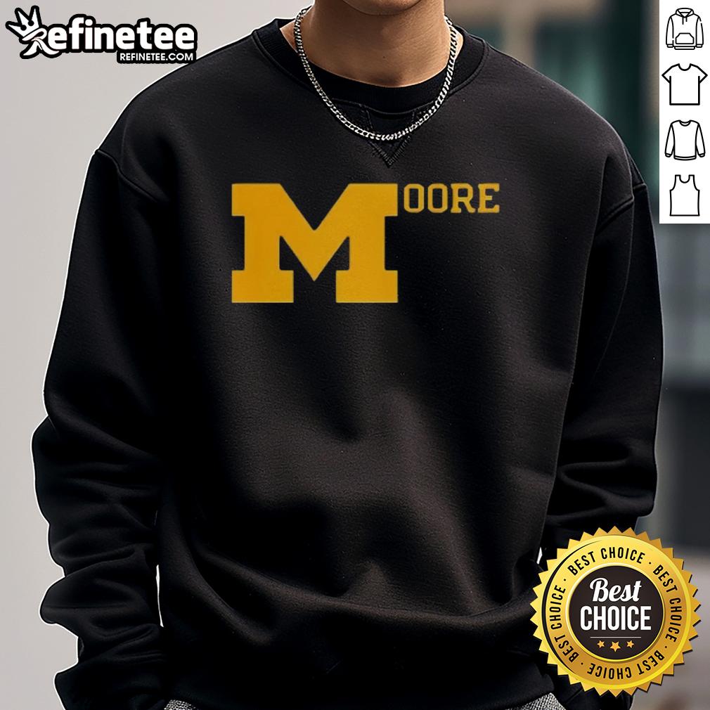 Good Sherrone Moore Michigan football sweatshirt in maize and blue, perfect for fans and game day wear.