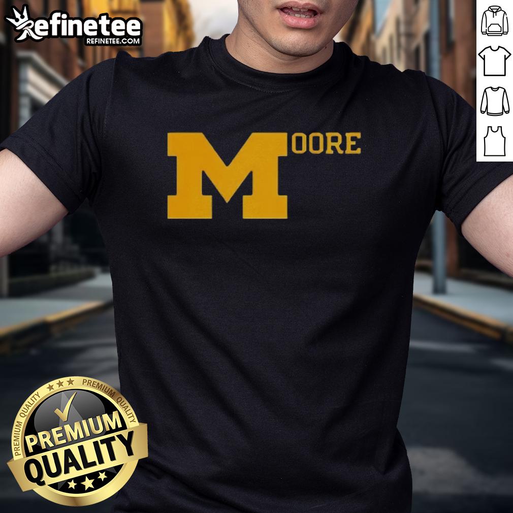 Alt Text: Good Sherrone Moore Michigan Football T-Shirt featuring team colors and logo, perfect for fans and game day wear.