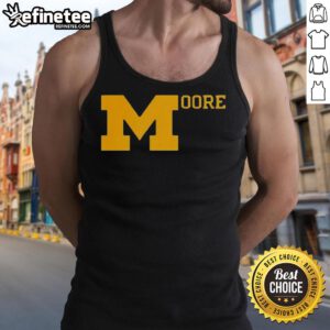 Good Sherrone Moore Michigan Football tank top featuring team colors and logo, perfect for fans and game day attire.