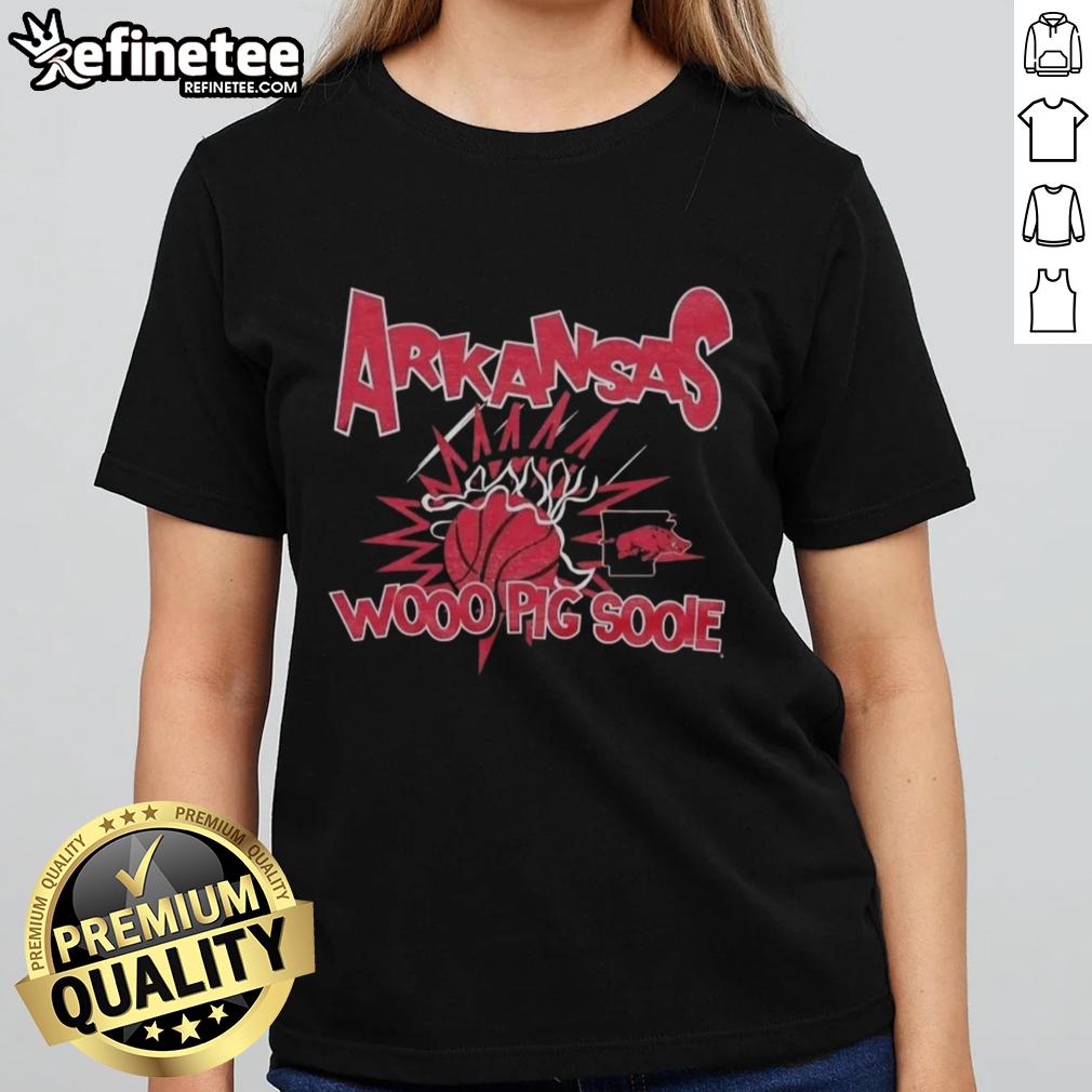 Nice Arkansas Razorbacks Woo Pig Sooie Slam Ladies Tee in vibrant colors, perfect for game day or casual wear.