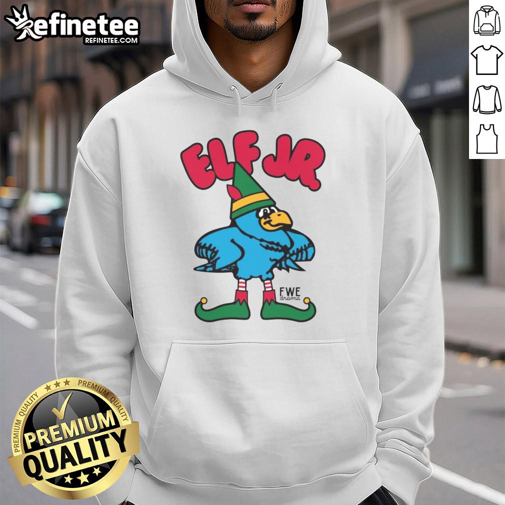 Nice Ft Wright Drama Elf Jr Hoodie in vibrant colors, perfect for young fans of the theater and cozy winter wear.