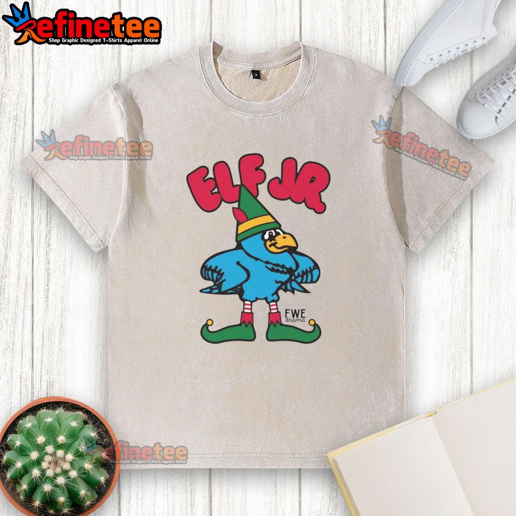 Alt Text: Nice Ft. Wright Drama Elf Jr. washed t-shirt featuring a vibrant design, perfect for fans of the show.