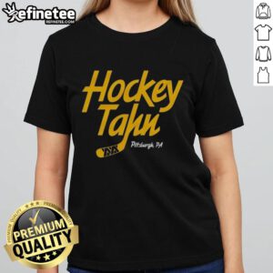 Nice Hockey Tahn Pittsburgh PA ladies tee featuring a stylish design perfect for hockey fans and casual wear.