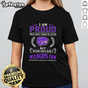 Kansas State Wildcats fan ladies tee celebrating pride in being a Kansas State Wildcats supporter.