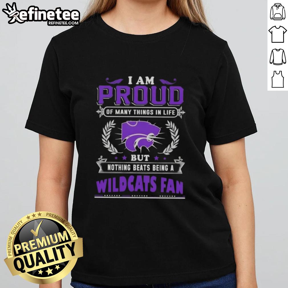 Kansas State Wildcats fan ladies tee celebrating pride in being a Kansas State Wildcats supporter.