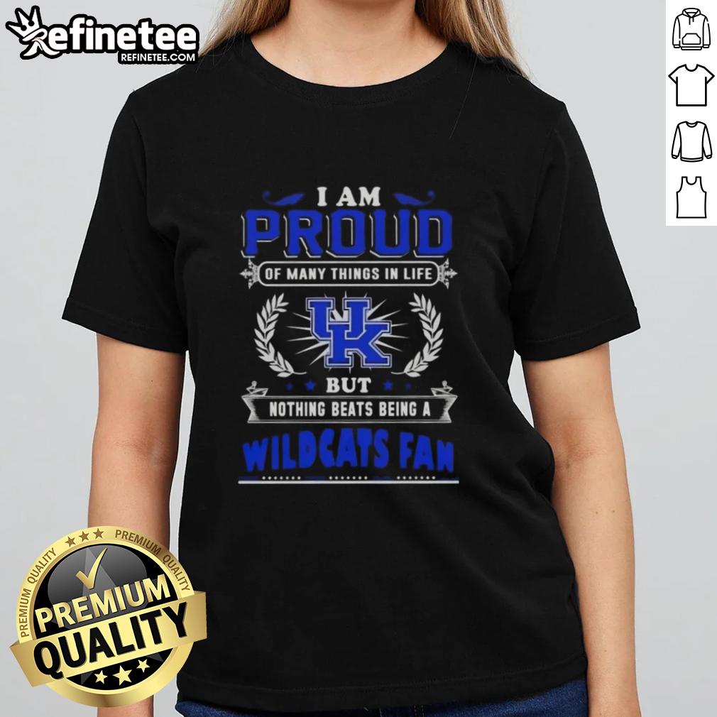 Kentucky Wildcats fan ladies tee showcasing pride in being a fan, perfect for game day and casual wear.