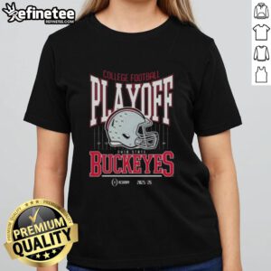 Ohio State Buckeyes Ladies Tee for College Football Playoff 2025-26, featuring team colors and logo design.