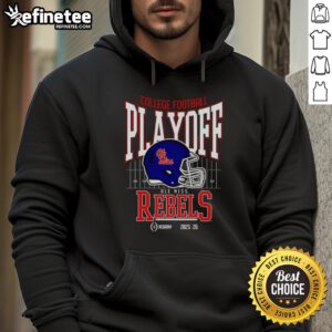 Nice Ole Miss Rebels 2025-2026 College Football Playoff Bound hoodie featuring team logo and stylish design.