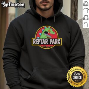 Cozy Nice Reptar Park hoodie featuring Rugrats Movie cartoon design, perfect for fans of classic 90s animation.