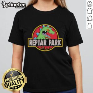 Nice Reptar Park Rugrats Movie cartoon ladies tee featuring vibrant colors and iconic characters perfect for fans.