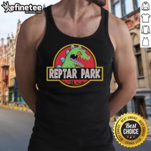 Nice Reptar Park Rugrats Movie cartoon tank top featuring vibrant colors and iconic character design for fans.