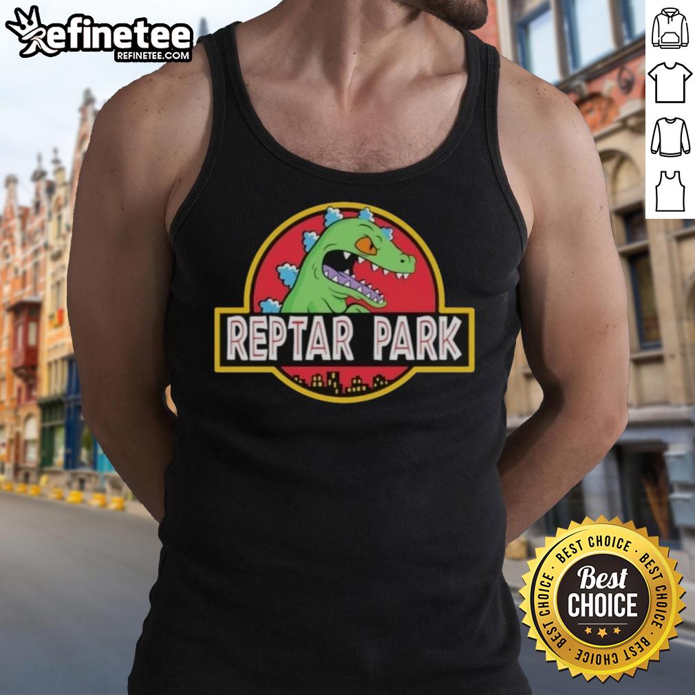 Nice Reptar Park Rugrats Movie cartoon tank top featuring vibrant colors and iconic character design for fans.